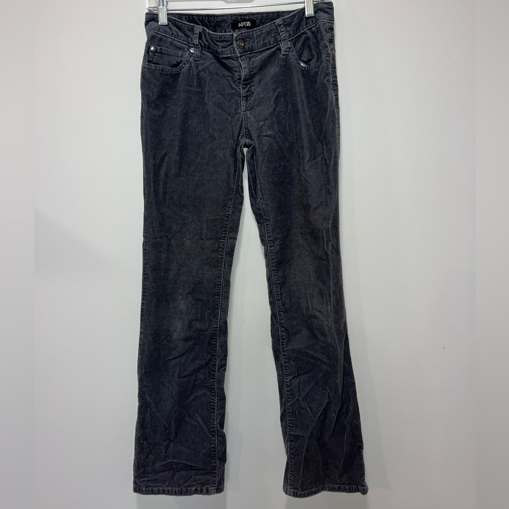 Black corduroy flare pants (low rise)